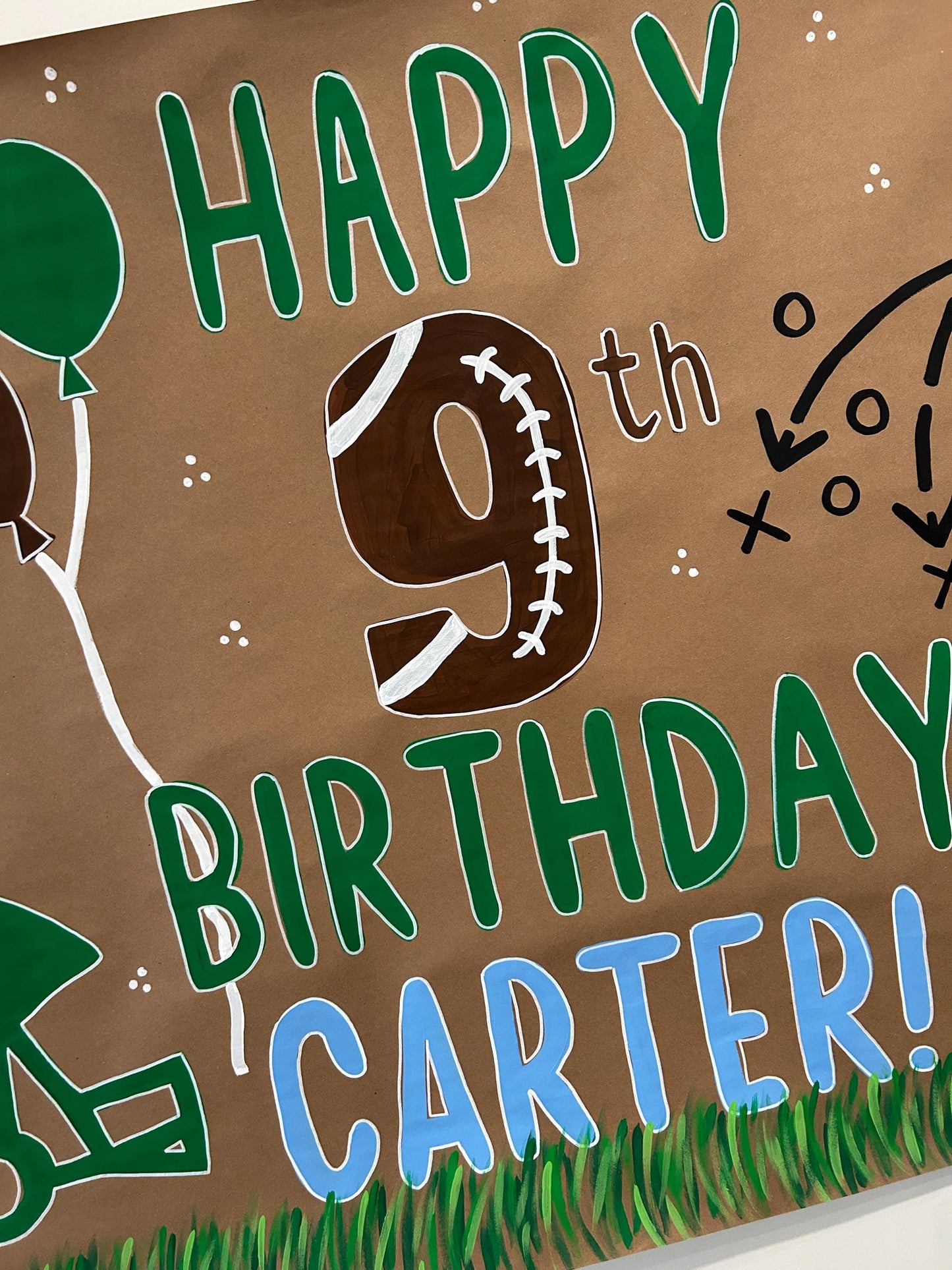 Kids Football Birthday Banner