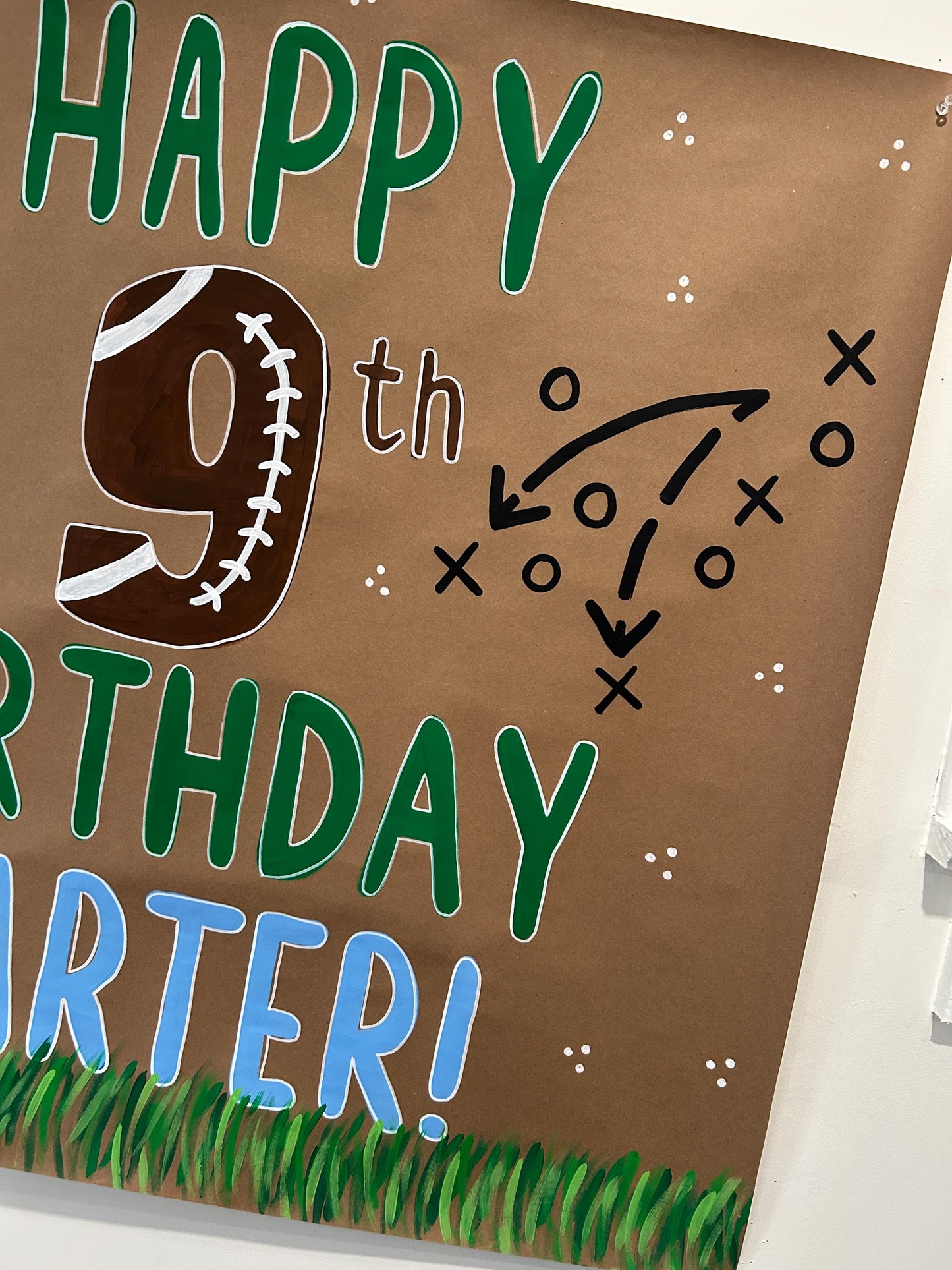 Kids Football Birthday Banner