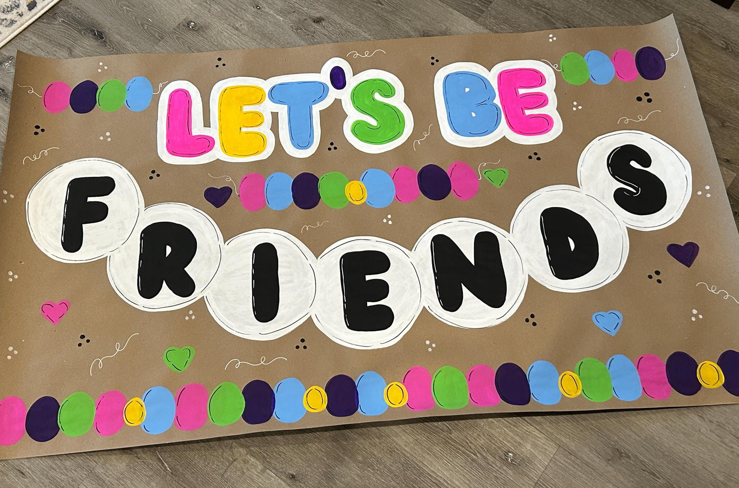 Classroom Bulletin Board Banner - Let's Be Friends