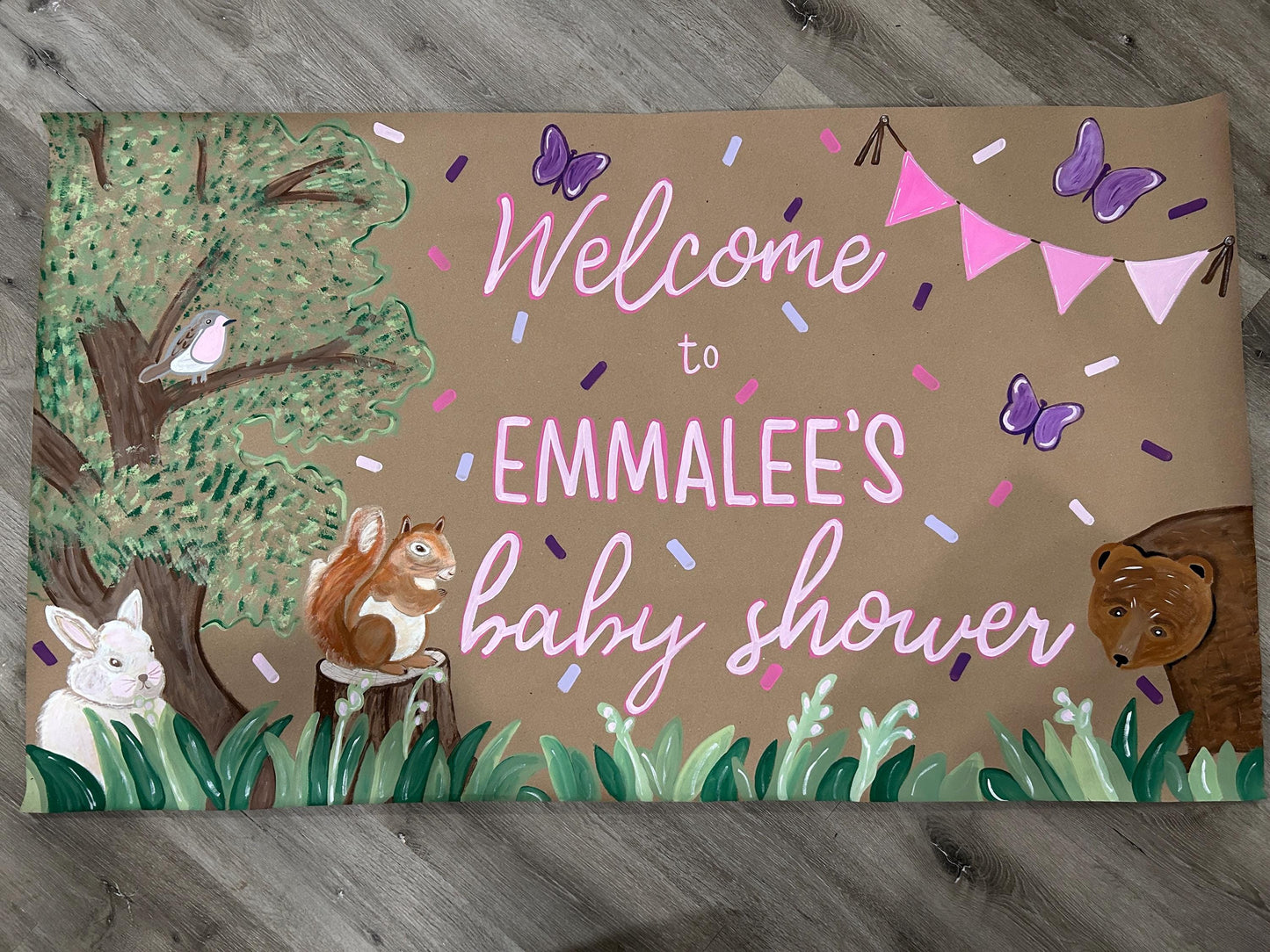 Woodland Animal Themed Banner