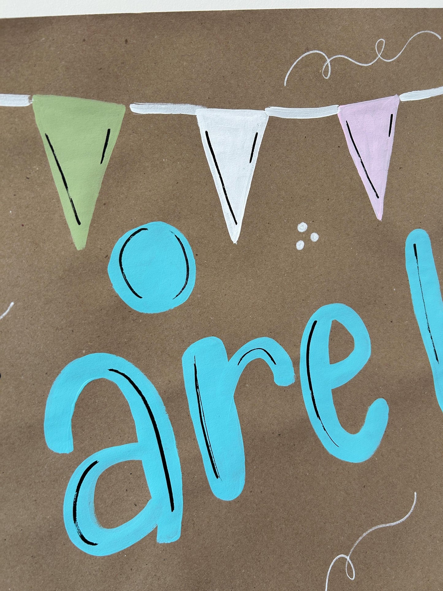 Classroom Bulletin Board Banner - When We Are Here We Are Family