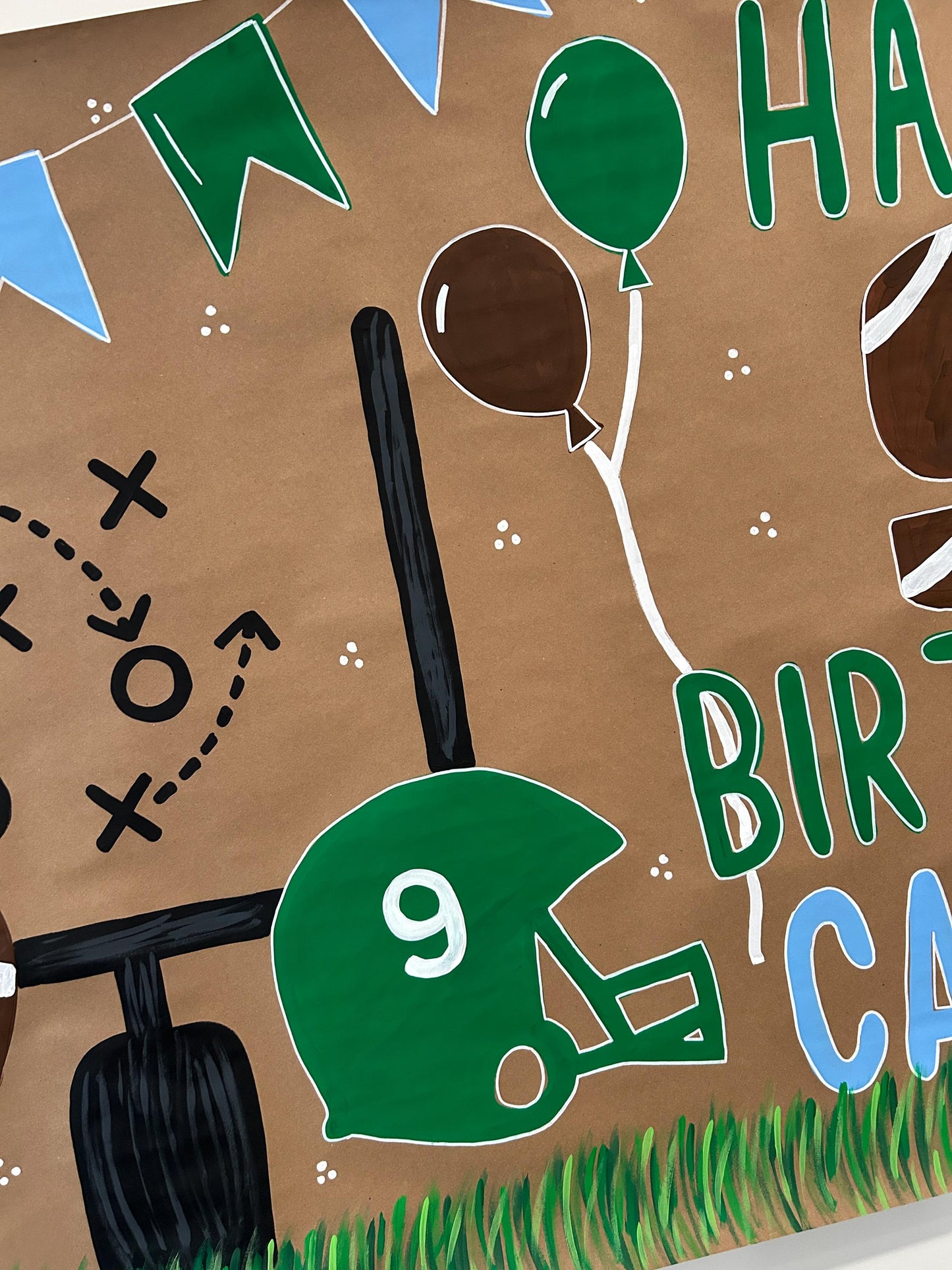 Kids Football Birthday Banner