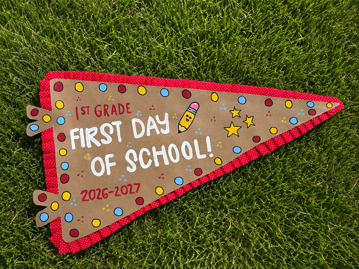 First Day of School Pennant Flag