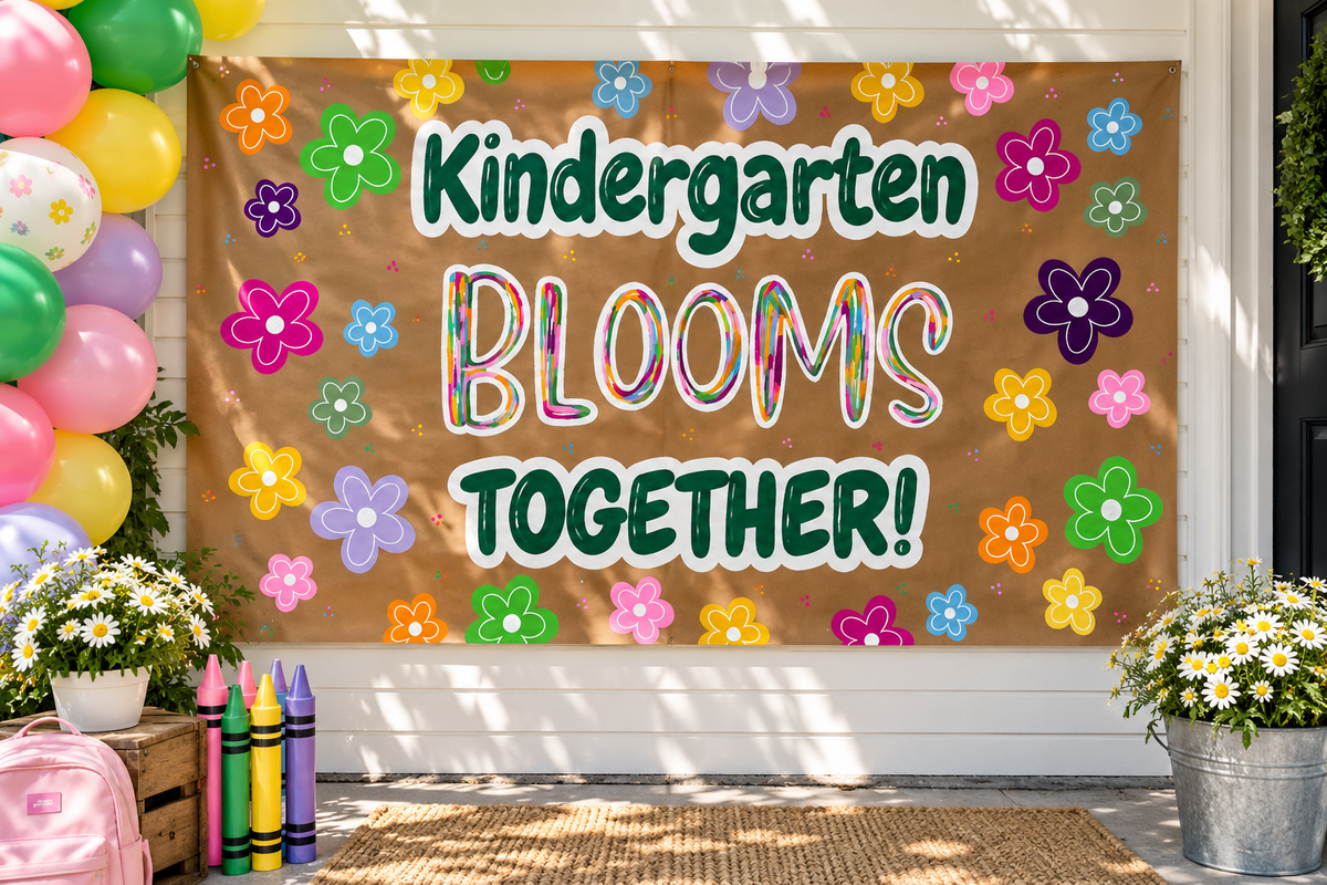 Kindergarten Blooms Together Banner