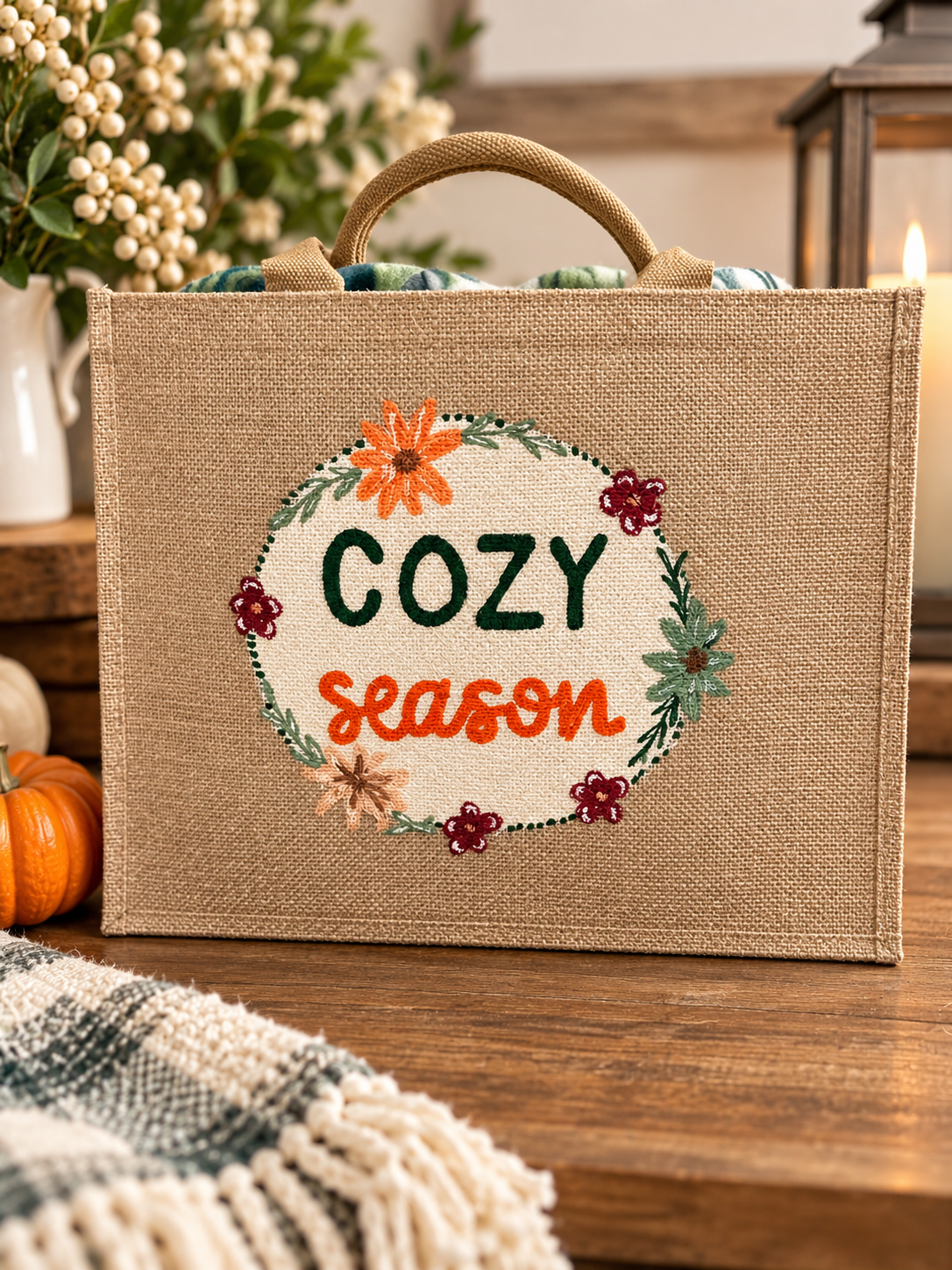 "Cozy Season" Canvas Tote Bag