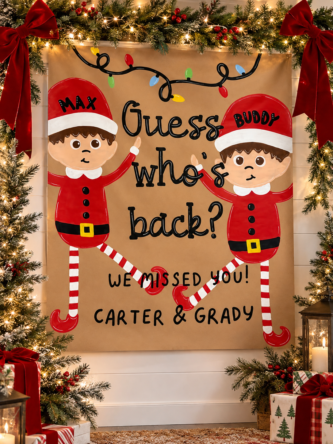 Elf(s) Boy/Girl Mini Banner