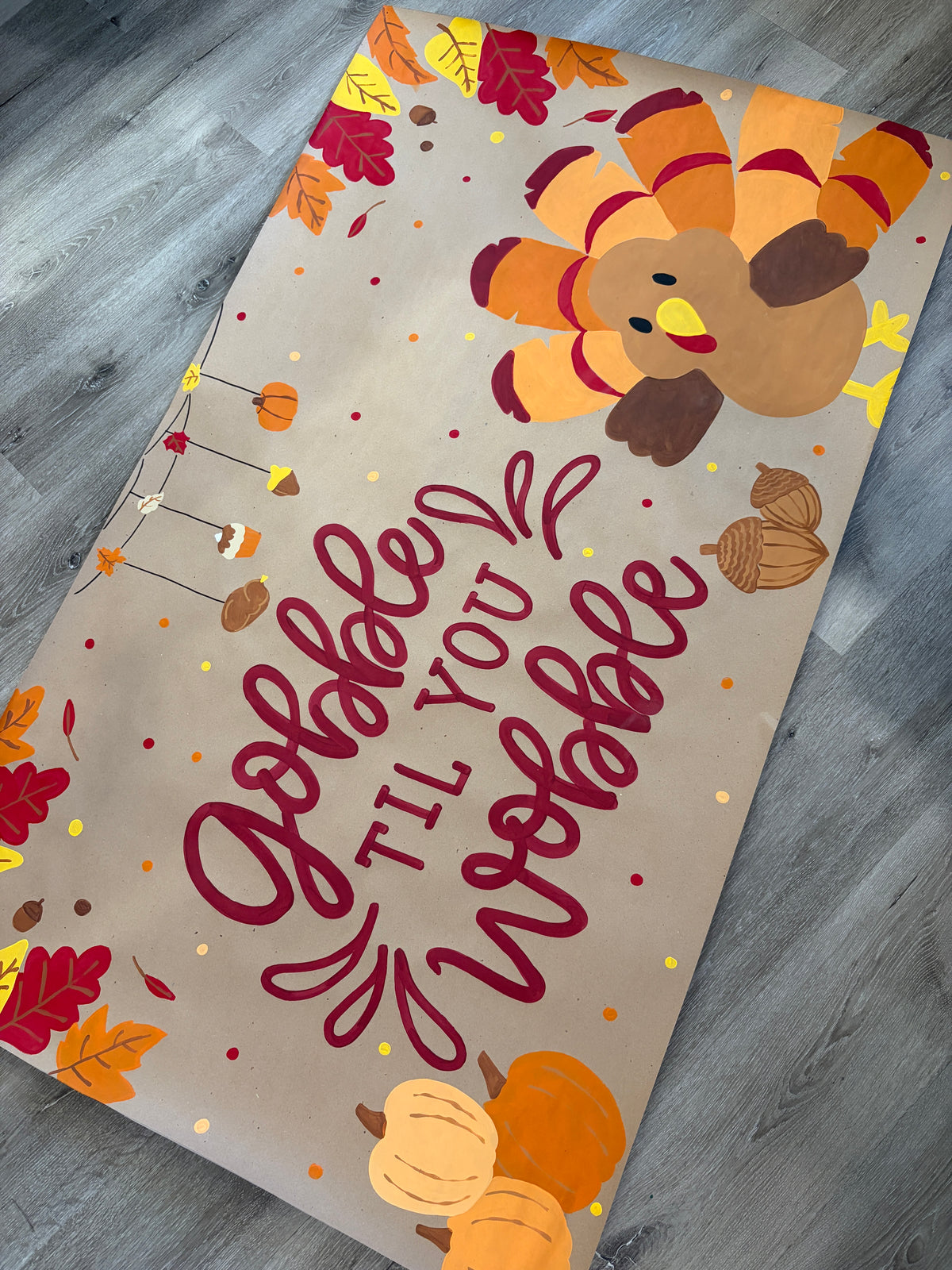 Thanksgiving Gooble Til You Wobble Banner