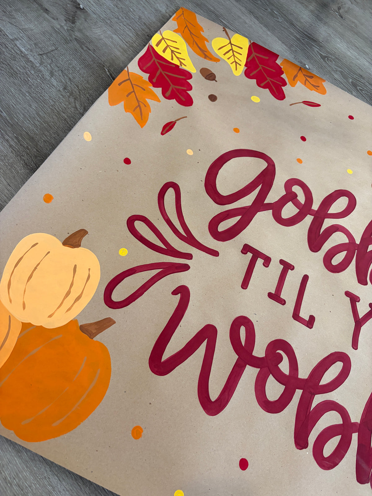Thanksgiving Gooble Til You Wobble Banner