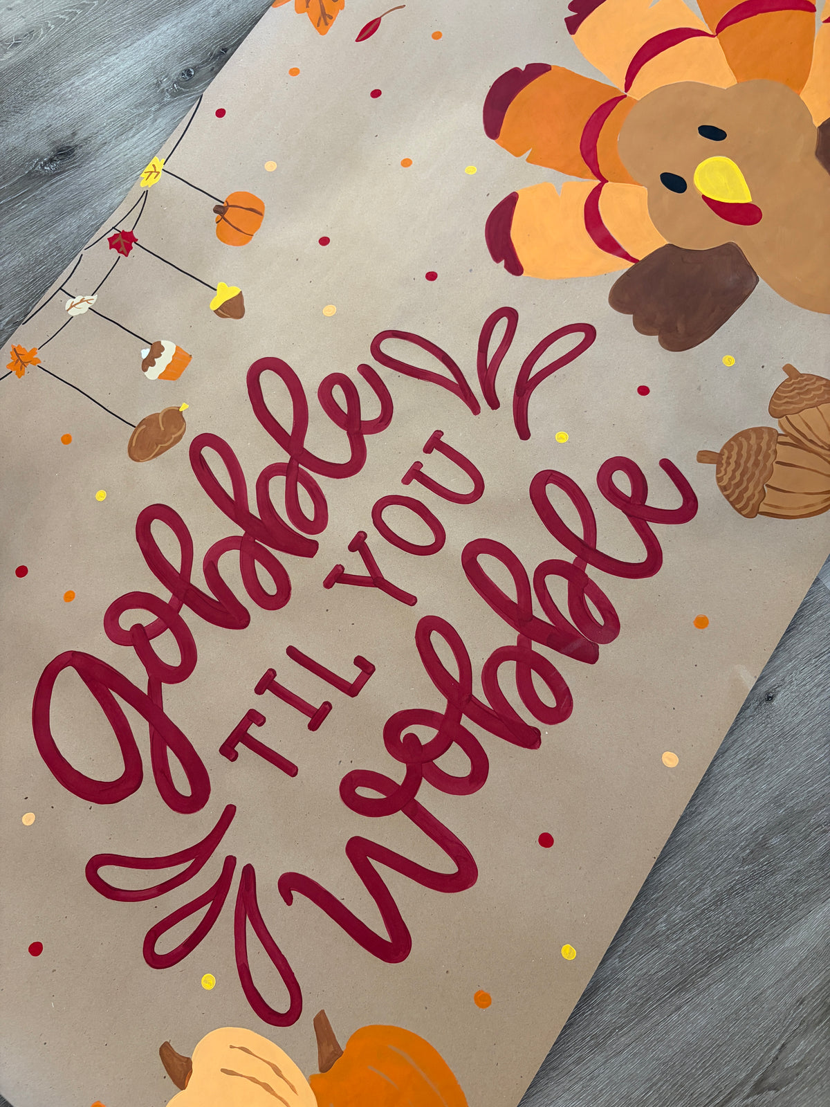 Thanksgiving Gooble Til You Wobble Banner