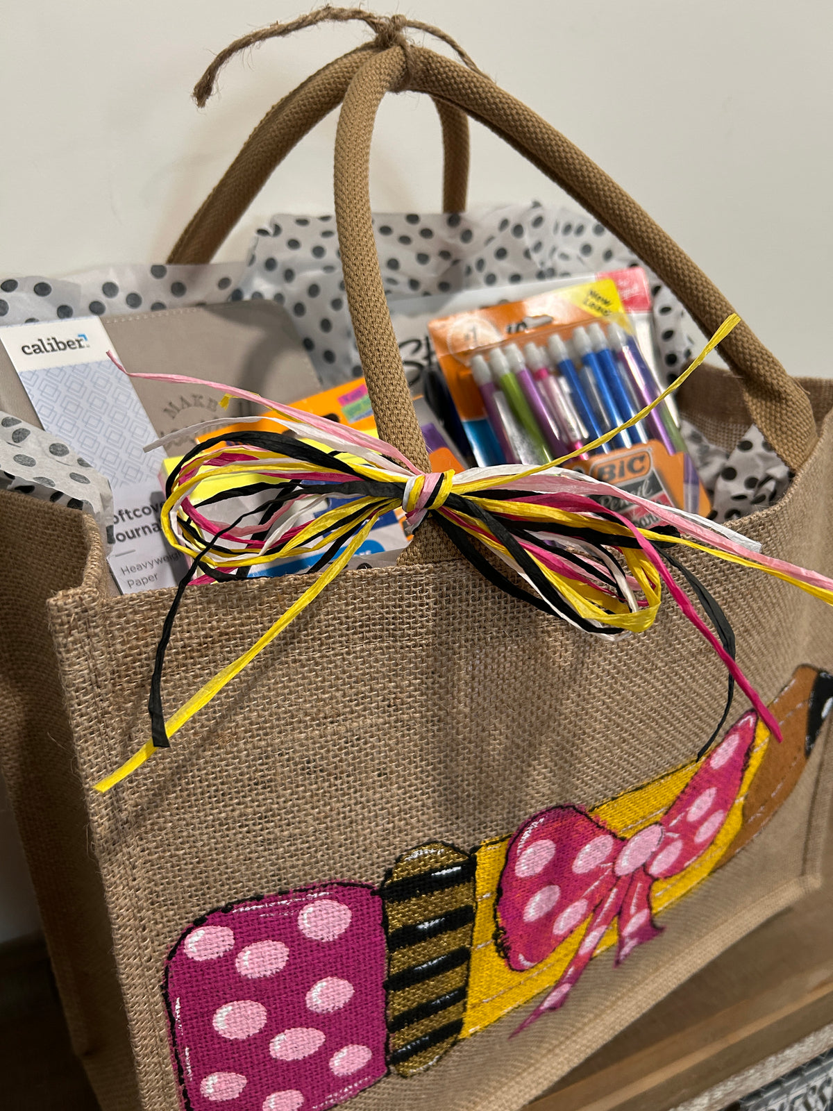 Pencil Jute Tote Bag