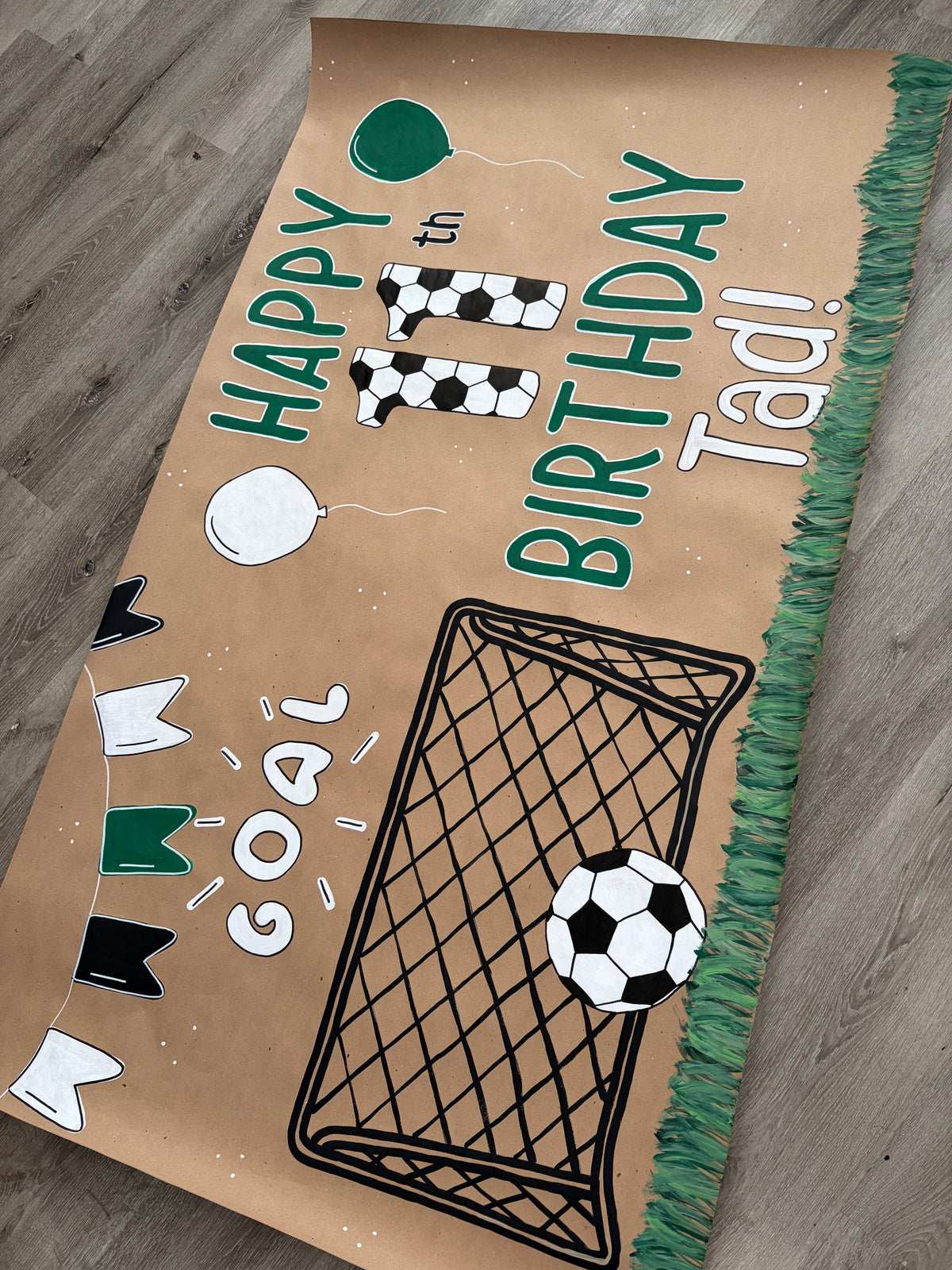 Kids Soccer Birthday Banner