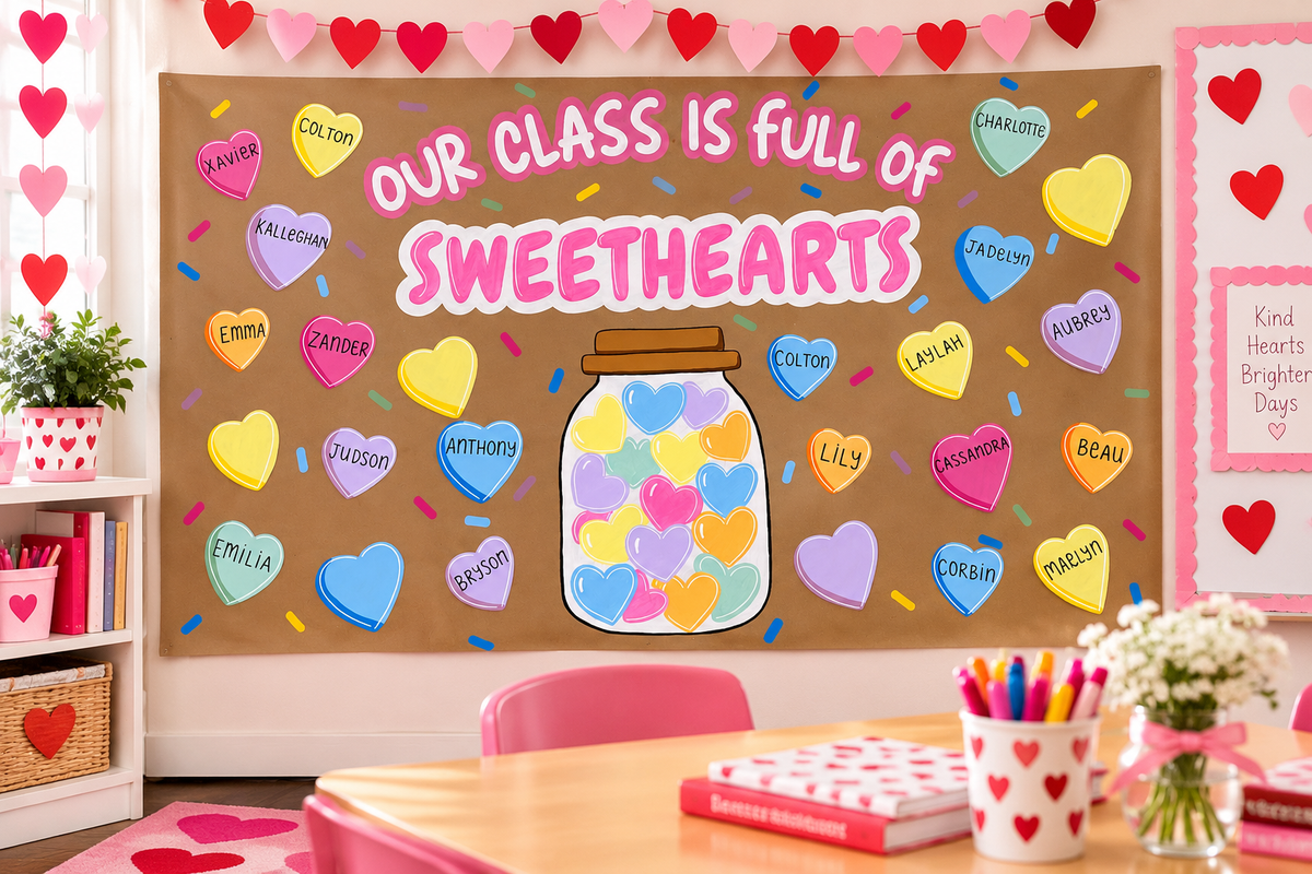 Valentine's Day Banner - Our Class is Full of Sweathearts